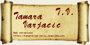 Tamara Varjačić vizit kartica